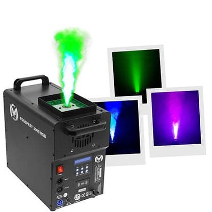 Machine à jet de fumée vertical avec éclairage coloré
